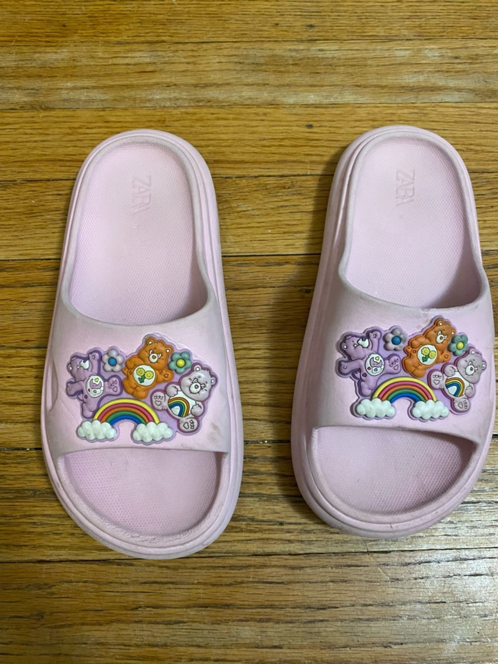 Zara Girls Care Bears Slides size EU 34/ US 3
